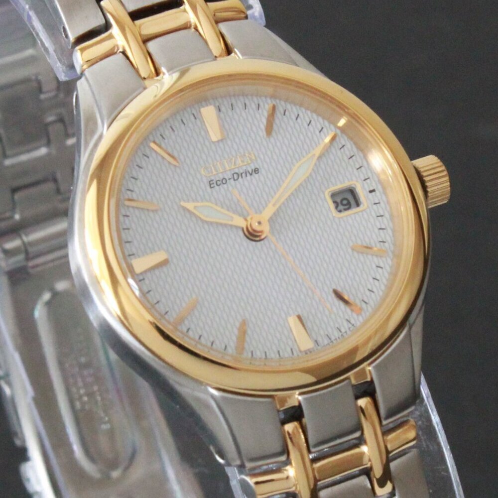 Eco Drive Women's Silhouette Calendar Two Tone 25mm - Picture 8 of 12